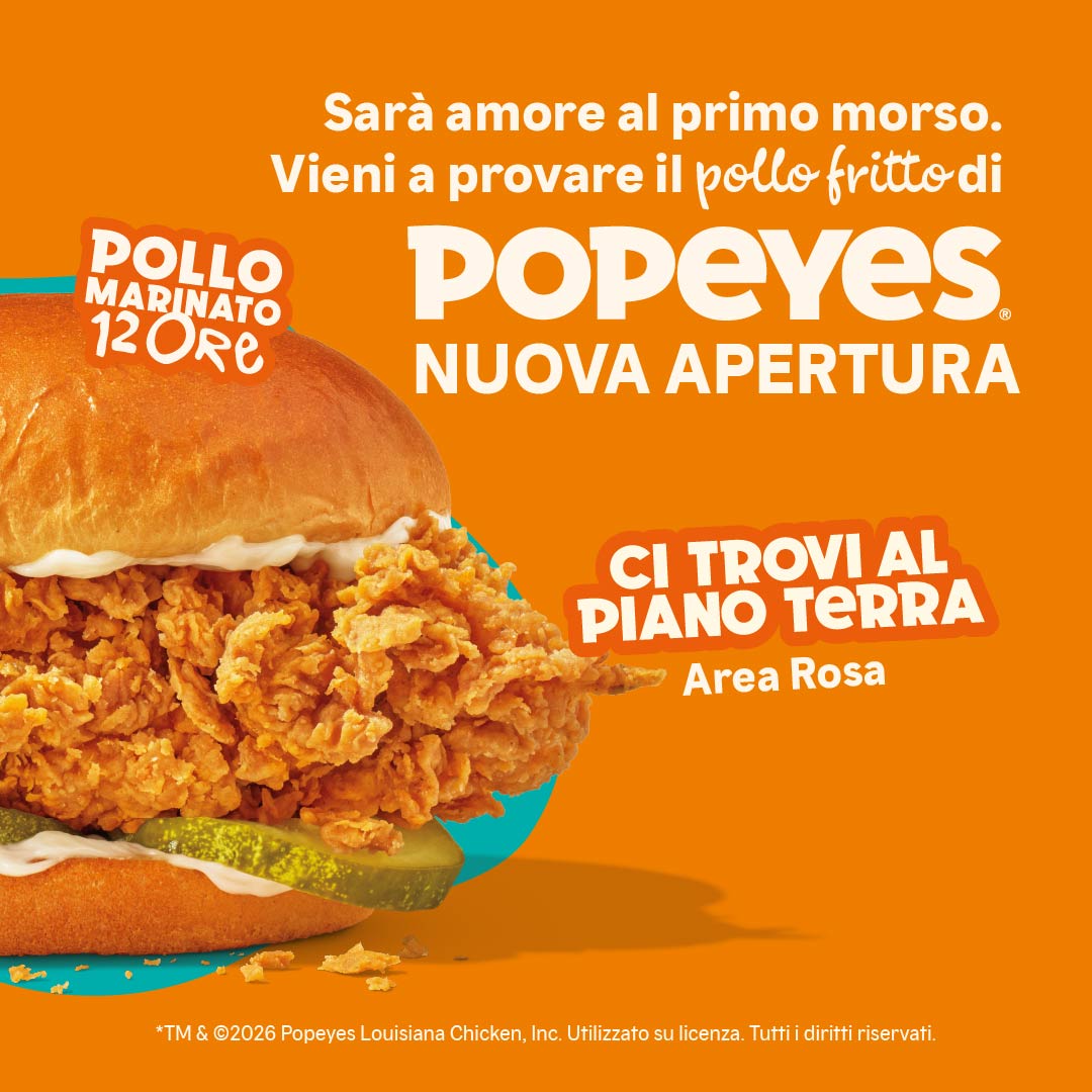 Popeyes apre il 28 settembre: arrivano gusto e novità al Piano Terra!